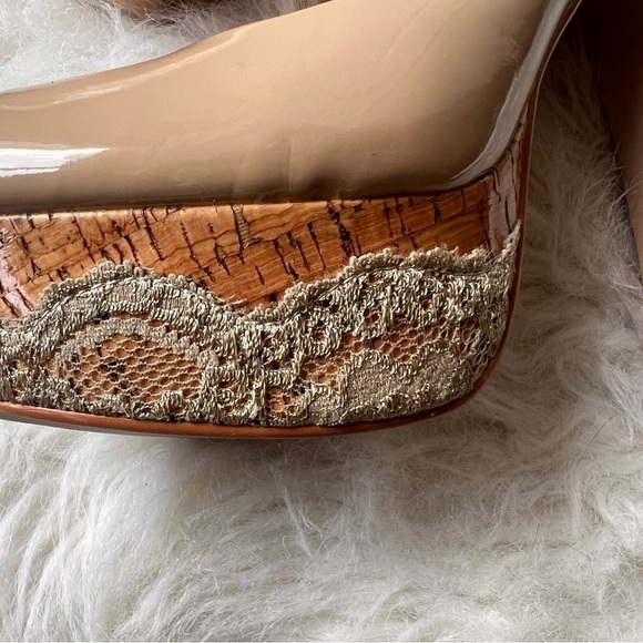 Noblez Soulier Dentelle Nude Heel Shoes EU 38 - Picture 7 of 8